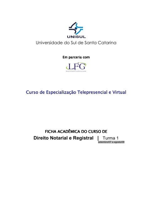 Direito Notarial e Registral | Turma 1 - LFG