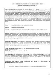 Edital 005/2013 - 2º Leilão - Alienação de bens imóveis.pdf - BDMG