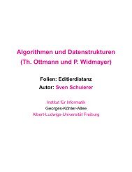 Editierdistanz - Lehrstuhl Algorithmen & Datenstrukturen, Institut für ...