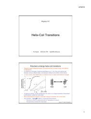 helix coil transitions