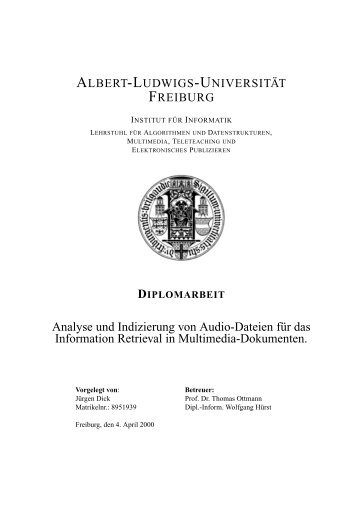 Jürgen Dick - Lehrstuhl Algorithmen & Datenstrukturen, Institut für ...