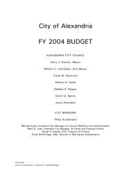 Operating Budget - City of Alexandria