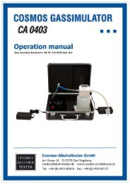 Operation manual english - Cosmos-Alkoholtester GmbH