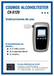 CA 8120 Instrucciones de uso - Cosmos-Alkoholtester GmbH