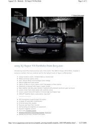 Jaguar XJ Super V8 Portfolio 2009 Specifications -pdf