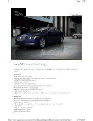 Jaguar XF Luxury 2009 Specifications -pdf - AllCarCentral.com