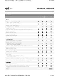 Nissan Altima 2010 Specifications-pdf - AllCarCentral.com