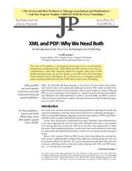 XML and PDF: Why We Need Both - allen press
