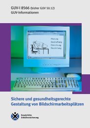 GUV-I 8566 - Sichere und gesundheitsgerechte Gestaltung von ...