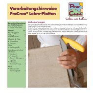 Verarbeitungshinweise ProCrea® Lehm-Platten ... - alsfasser-shop.de