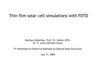 Thin film solar cell simulations with FDTD - Computational Optics ...