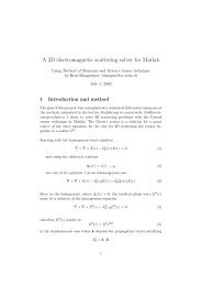 A 2D electromagnetic scattering solver for Matlab