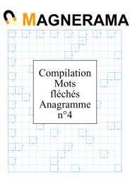 Compilation Mots fléchés Anagramme n°4 - Bienvenue sur le site ...