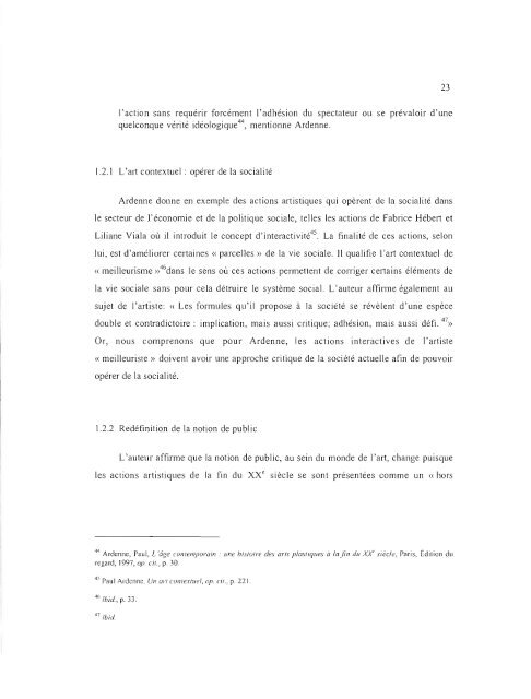 L'esthétique relationnelle : une étude de cas : les ... - Archipel - UQAM