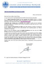 ! ! Lettre du Grand Maître aux Frères de la GLNF Paris, le 25 mai ...