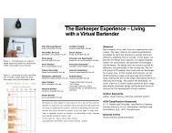The Barkeeper Experience – Living with a Virtual ... - alt.chi 2013