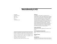 Neurodiversity & HCI - alt.chi 2013