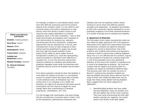 Neurodiversity & HCI - alt.chi 2013