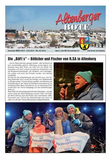 Altenberger Bote März 2013 - Freiwillige Feuerwehr Falkenhain