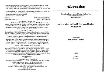 Alternation Journal - University of KwaZulu-Natal