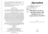 Marginal Figures and Marginal Genres in South African Literature