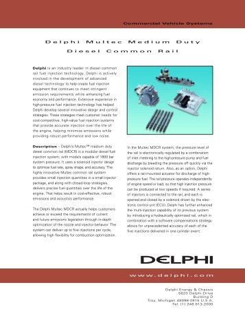 w w w .delphi.com Delphi is an industry leader in diesel common rail ...
