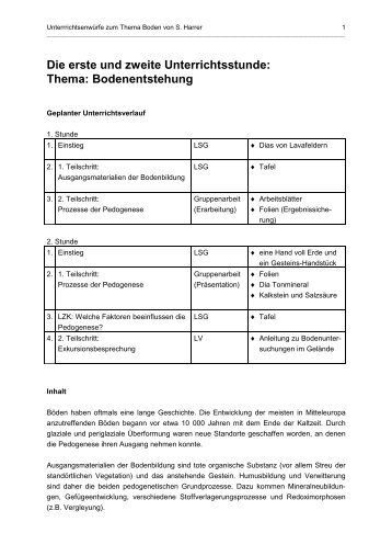 Bodenentstehung - Bodenwelten.de