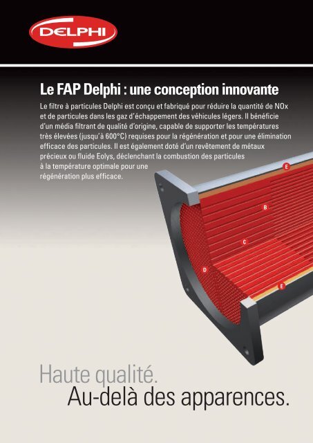 Filtres à particules diesel (FAP) - Delphi