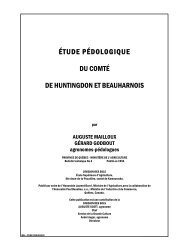 Étude pédologique du comté de Huntingdon et Beauharnois - IRDA