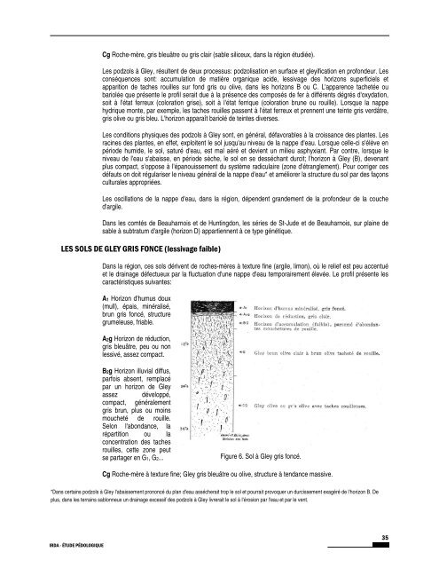 Étude pédologique du comté de Huntingdon et Beauharnois - IRDA