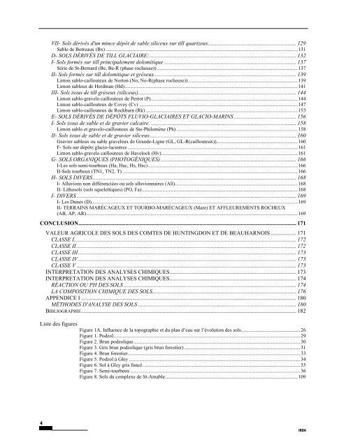 Étude pédologique du comté de Huntingdon et Beauharnois - IRDA