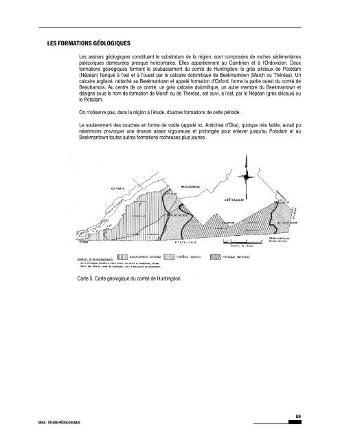 Étude pédologique du comté de Huntingdon et Beauharnois - IRDA