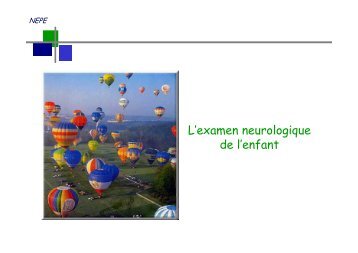 Examen neurologique 1er doctorat - Pediatrie.be