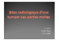 Bilan radiologique d'une tumeur des parties molles