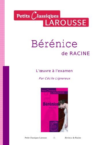 sujet 1 (PDF) - Les Petits Classiques Larousse