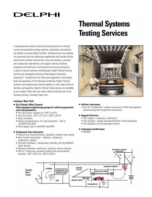 Thermal Systems Testing Services - Delphi