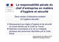 DIRECCTE - La responsabilité penale [Mode de compatibilité]