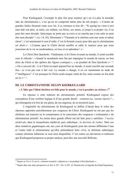 le christianisme tragique de s. kierkegaard dans son journal