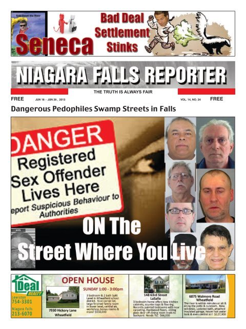 Dangerous Pedophiles Swamp Streets in Falls - Niagara Falls ...