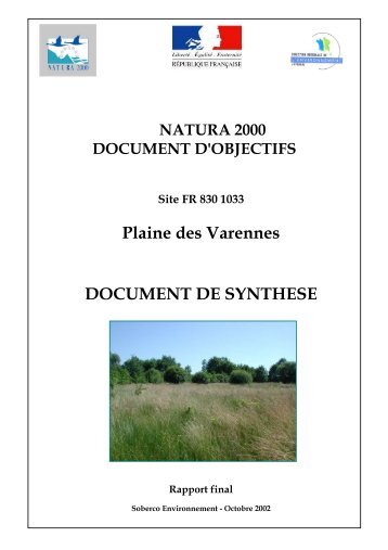 Plaine des varennes - DOCOB - Parc naturel régional Livradois Forez