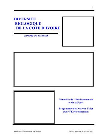 DIVERSITE BIOLOGIQUE DE LA COTE D'IVOIRE