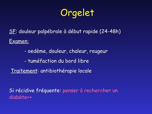 Pathologie des paupières