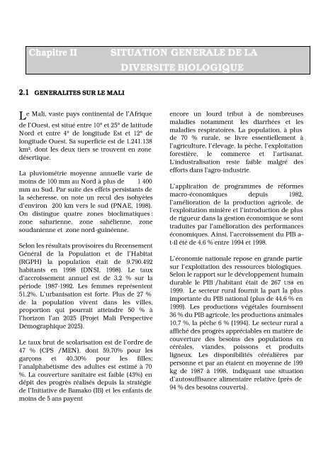 Mali - Convention on Biological Diversity