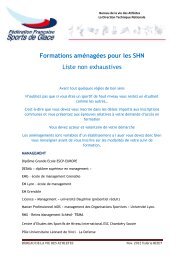 fiche formations ammenagees pour les shn - FFSG