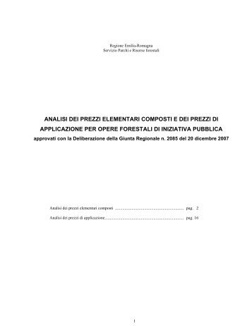 analisi dei prezzi elementari composti e dei prezzi - Ambiente ...