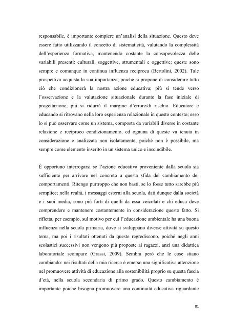 Tesi di laurea - Ambiente - Regione Emilia-Romagna