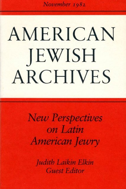 Introduction - American Jewish Archives