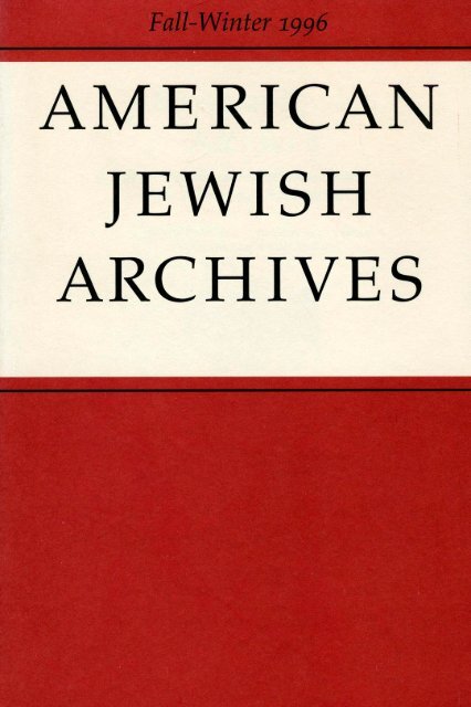 Review - American Jewish Archives