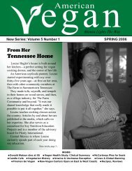 New Series: Volume 5 Number 1 SPRING 2006 - American Vegan ...