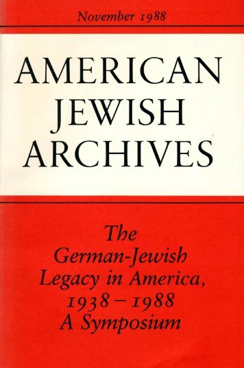 Bildung - American Jewish Archives